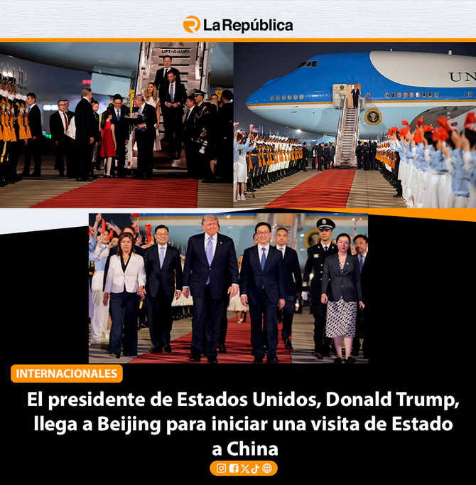 El presidente de Estados Unidos, Donald Trump,  llega a Beijing para iniciar una visita de Estado  a China - Cover Image